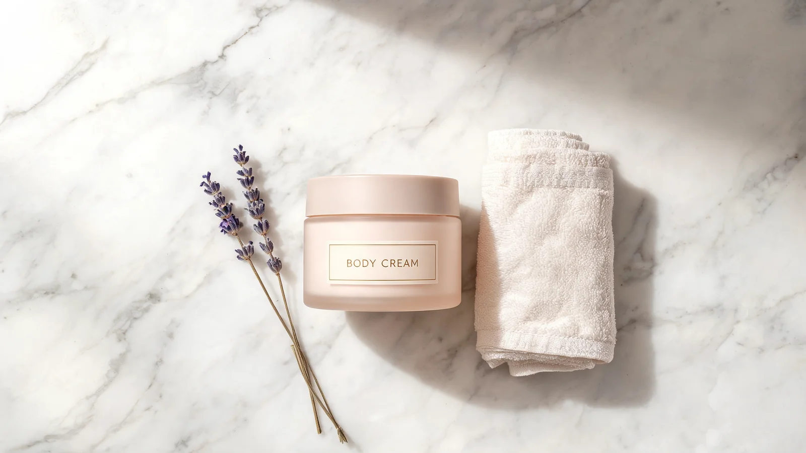 Crepe Erase Trufirm Body Repair Treatment jar on a marble vanity